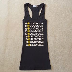 SoulCycle Dark Gray Ribbed Racerback Tank Size S